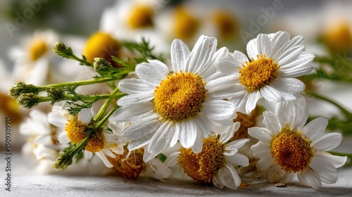 Blooming chamomile flowers showcasing delicate beauty and calming properties