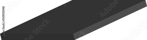 Tunnel-shaped frame block with angled corners, structural lines, solid thickness and geometric contour.