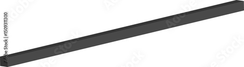 Horizontal elongated bar structure integrating a beveled edge and subtle diagonal perspective.