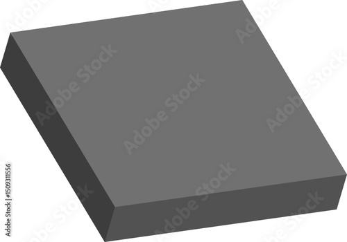 Small block featuring sloped surfaces and angled depth built with diagonal planes and layered detail.