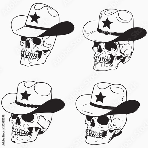 Western svg, Skull in cowboy hat svg, Cowboy Skeleton svg, Howdy shirt svg, Cowgirl svg, Texas svg, Southern shirt svg, Let's go girls svg