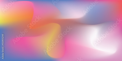 A colorful background with a gradient effect. The background is filled with various shapes