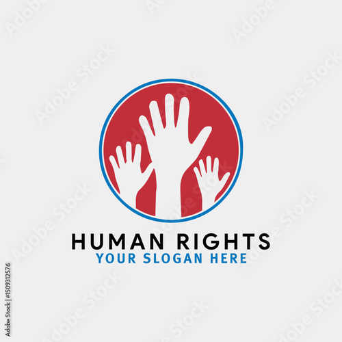 human people rights logo design vector	