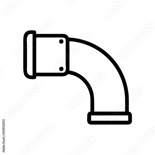 Pipe elbow connector in simple line design for plumbing use  