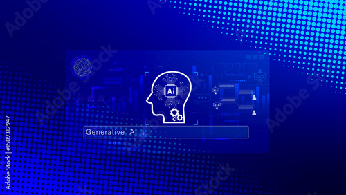 AI generative concept, using technology generative AI for working tools. Chat with AI, using technology smart robot AI, artificial intelligence to generate something. LLMs