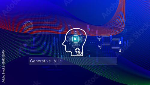 AI generative concept, using technology generative AI for working tools. Chat with AI, using technology smart robot AI, artificial intelligence to generate something. LLMs
