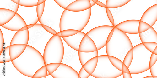 Modern elegant background shiny golden overlapping circles on transparent background. Transparent monochrome striped texture, seamless pattern, modern stylish texture. digital technology and geometric