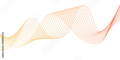 Abstract smooth frequency isolated element creative blend curve flow line technology. Background lines wave abstract stripe design. Abstract wave colorful lines on transparent background.