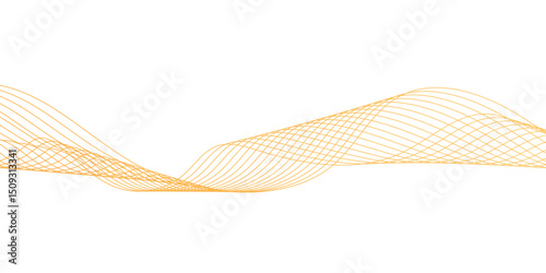 Abstract smooth frequency isolated element creative blend curve flow line technology. Background lines wave abstract stripe design. Abstract wave colorful lines on transparent background.