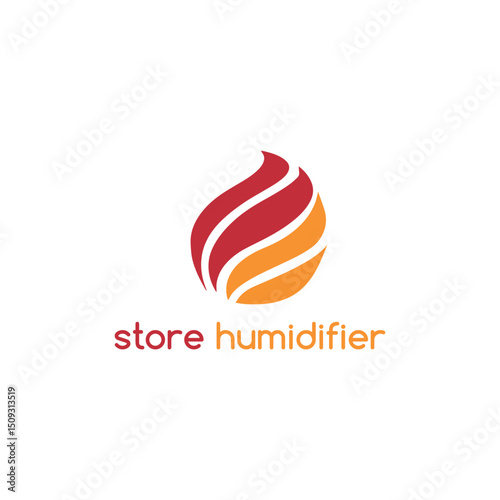 humidifier store logo design vector