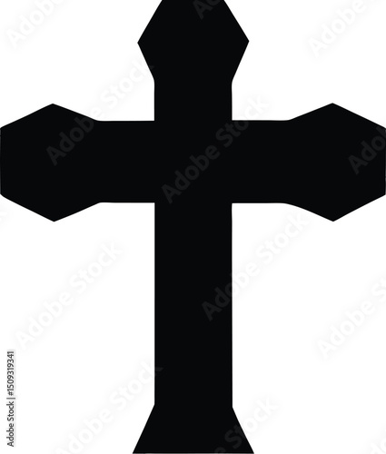  cross silhouette, religious symbol, upright icon
