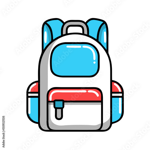 Backpack with side pockets, daily use bag.
