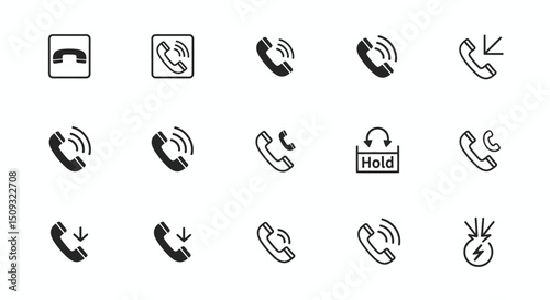 Icon set Perfectly Designed Pictograms Phone Call Icons