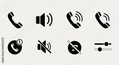 Icon set Perfectly Designed Pictograms Phone Call Icons
