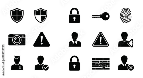 Icon set Perfectly Designed Pictograms Security Icons