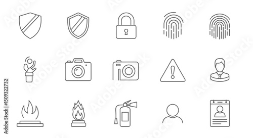 Icon set Perfectly Designed Pictograms Security Icons