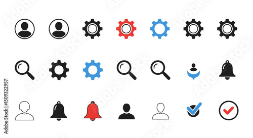 Icon set Perfectly Designed Pictograms User Icons