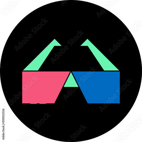 Glasses single icon vector illustration