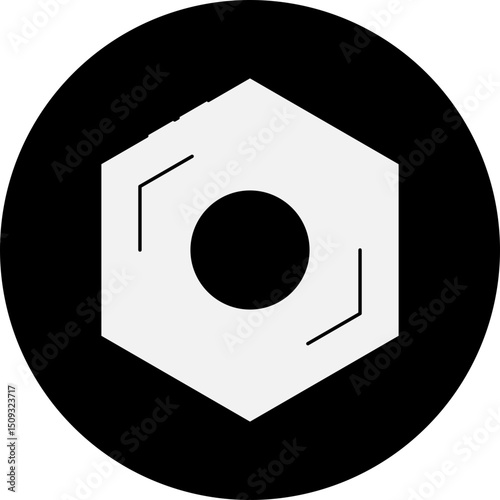 Nut single icon vector illustration