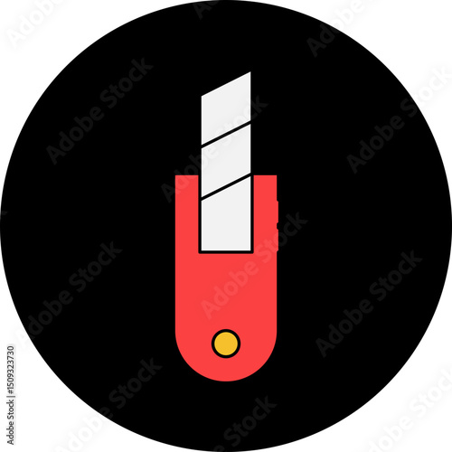 Paper cutter single icon vector illustration