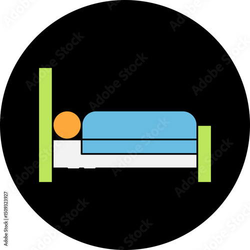 Bed single icon vector illustration