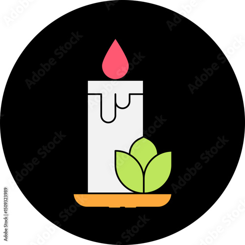 Candle single icon vector illustration