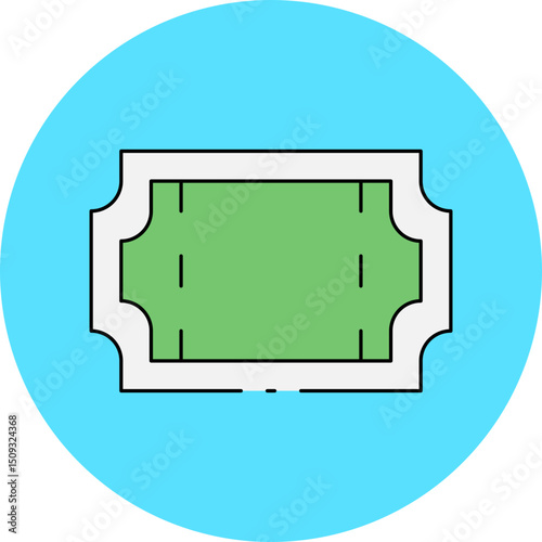 Ticket single icon vector illustration