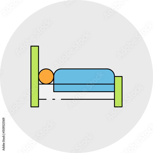Bed single icon vector illustration