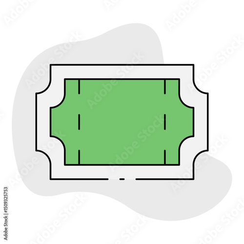 Ticket single icon vector illustration
