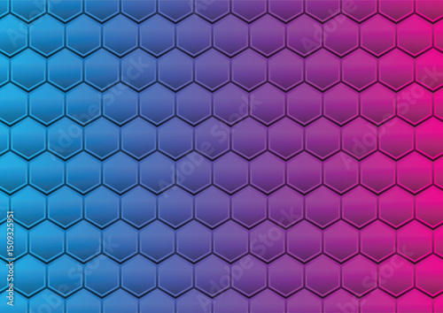 Hexagons, blue, pattern, pink, purple, shapes, Vector HD wallpaper Background