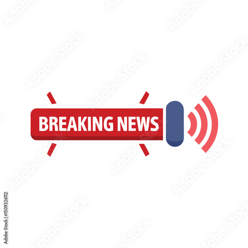 Breaking News Red Horizontal Ticker Design