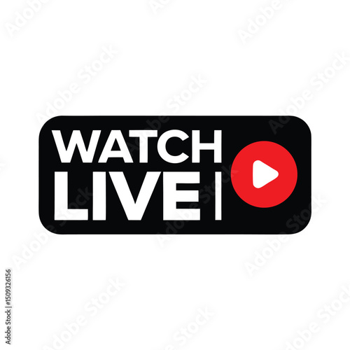 Watch Live Black Graphic Banner Design