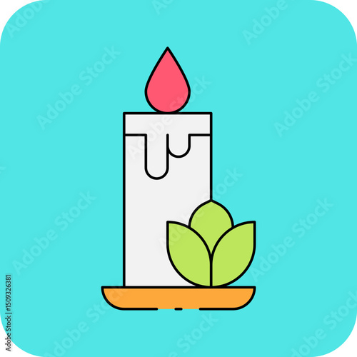 Candle single icon vector illustration