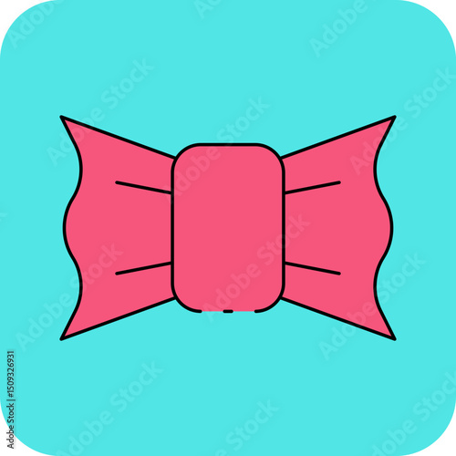 Bow single icon vector illustration