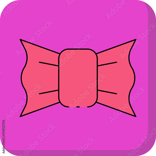 Bow single icon vector illustration