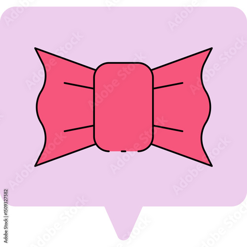 Bow single icon vector illustration