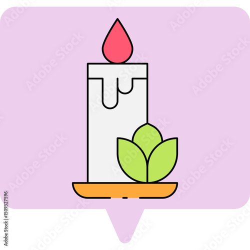 Candle single icon vector illustration