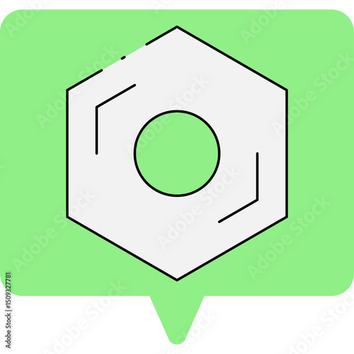 Nut single icon vector illustration