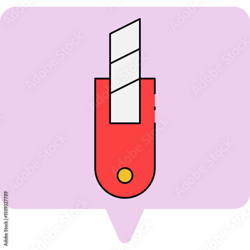 Paper cutter single icon vector illustration