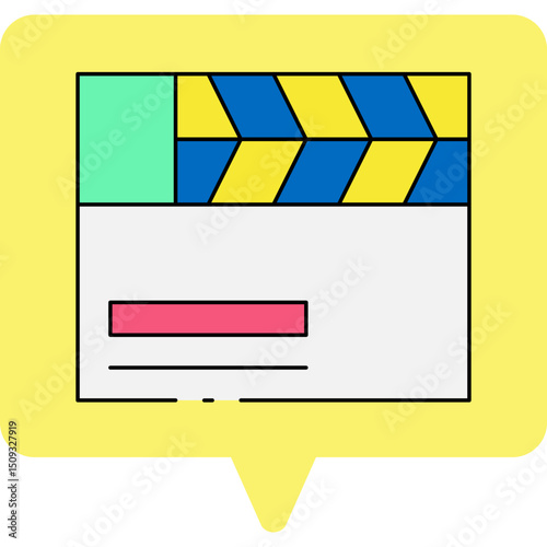 Video single icon vector illustration