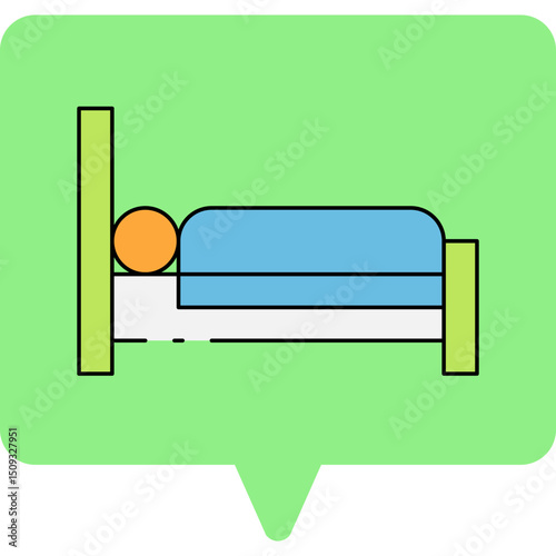 Bed single icon vector illustration