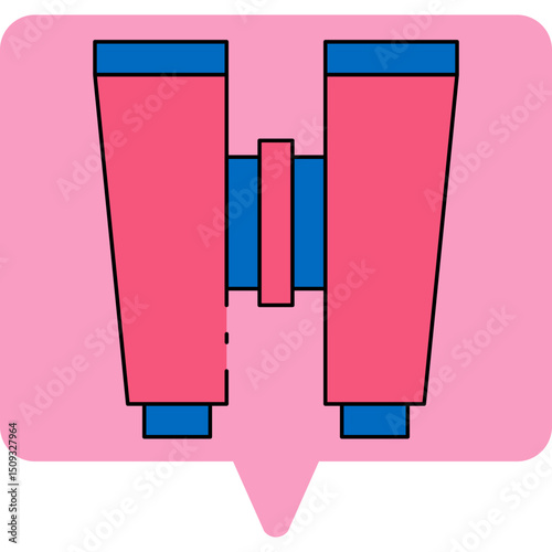 Binoculars single icon vector illustration