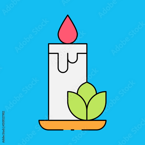 Candle single icon vector illustration