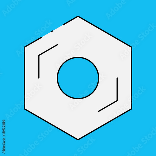 Nut single icon vector illustration