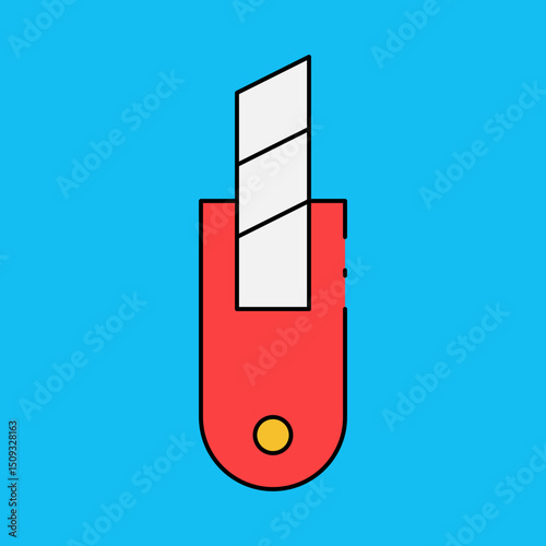 Paper cutter single icon vector illustration