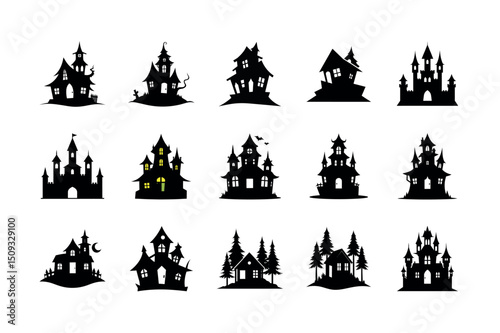 Hand drawn silhouettes for Halloween season

