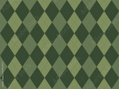 Elegant Argyle pattern in muted greens.  Perfect for backgrounds, textures, website design, and fashion projects.  Subtle sophistication, timeless appeal.