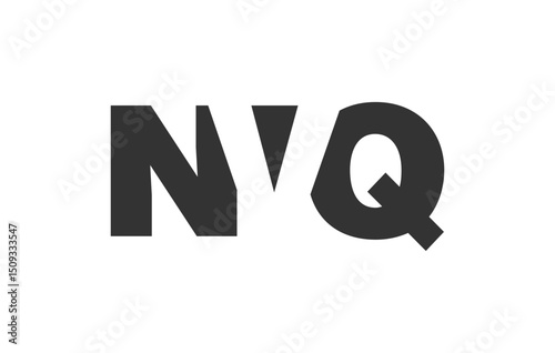 NVQ logo design. Initial letter N V Q bold font style for tech startups, consulting, corporate branding. Creative company name, headlines typography identity, trendy logotype.