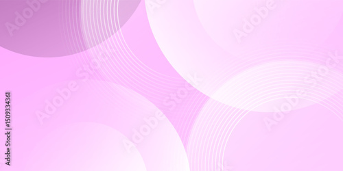 Abstract pink gradient background with circles. Vector illustration. Eps 10