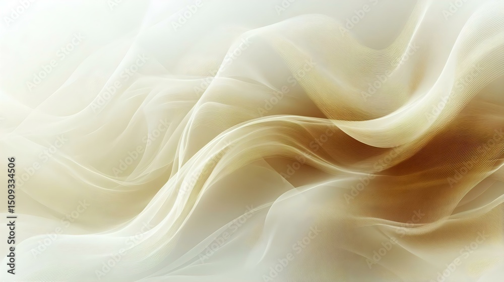 Soft, flowing abstract background with warm tones, perfect for design. A tranquil blend of light and shadow creates a serene atmosphere.